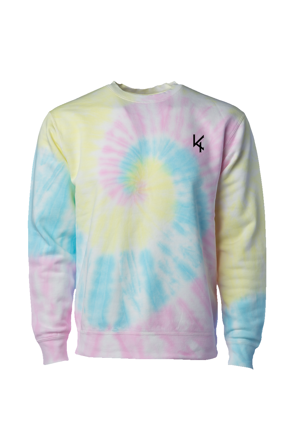 Tie Dye Sunset Swirl Crew Neck